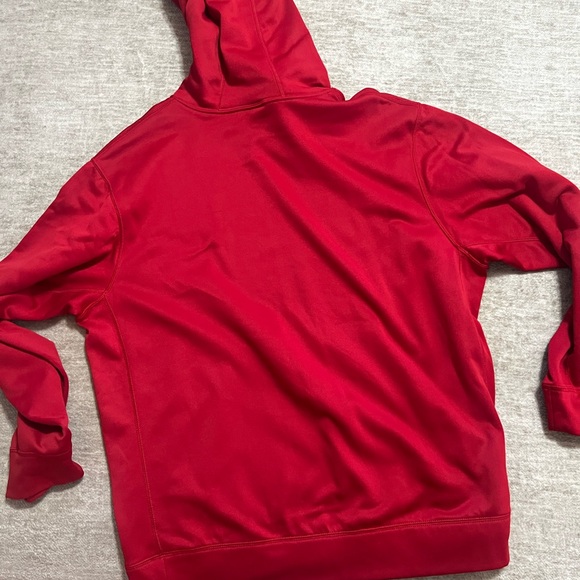 Nike Therma-Fit Red Hoodie with White Swoosh - Picture 4 of 4